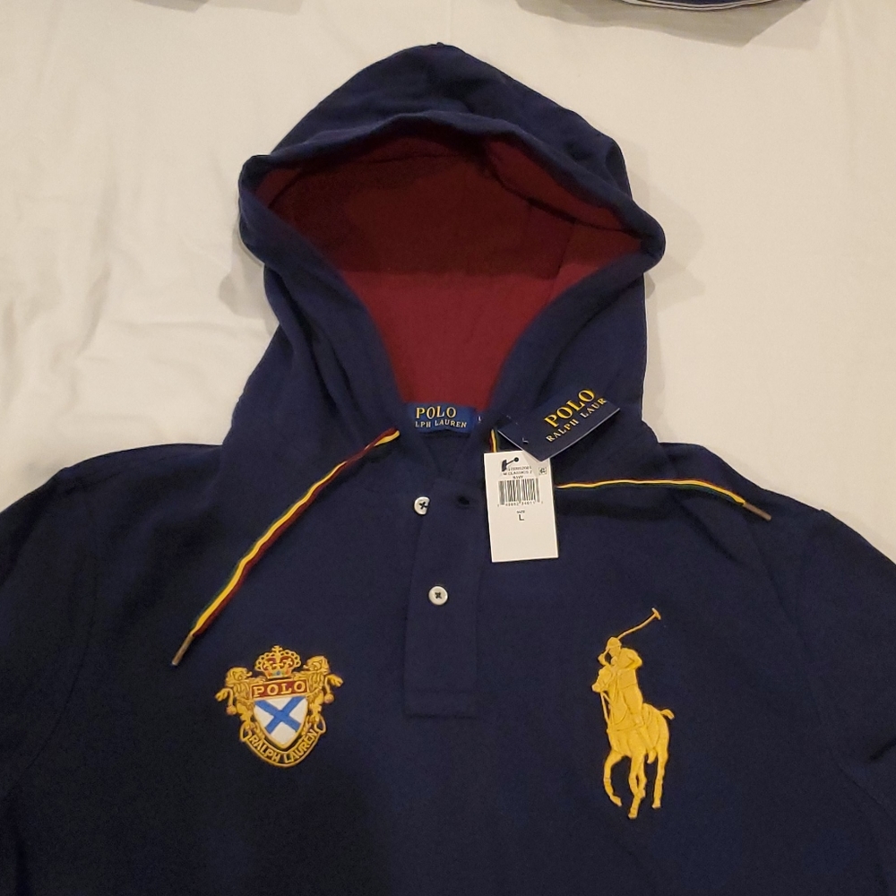 Polo Ralph Lauren Hooded T-Shirt Royal Crest